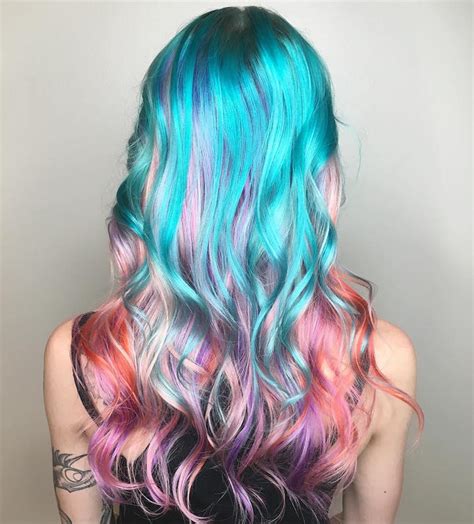 Magical hair dye mermaid